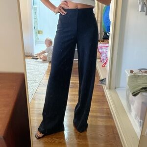 Wide Leg Navy Dress Pants